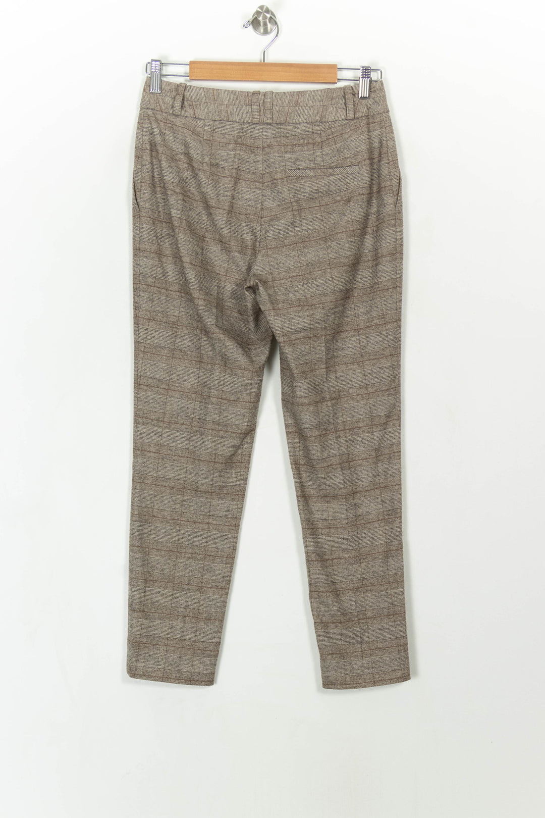 Pantalon Carreaux Beige - Taille M/38 de la marque Caroll | PARAD108658 - Vendu par Paradigme - Image 4
