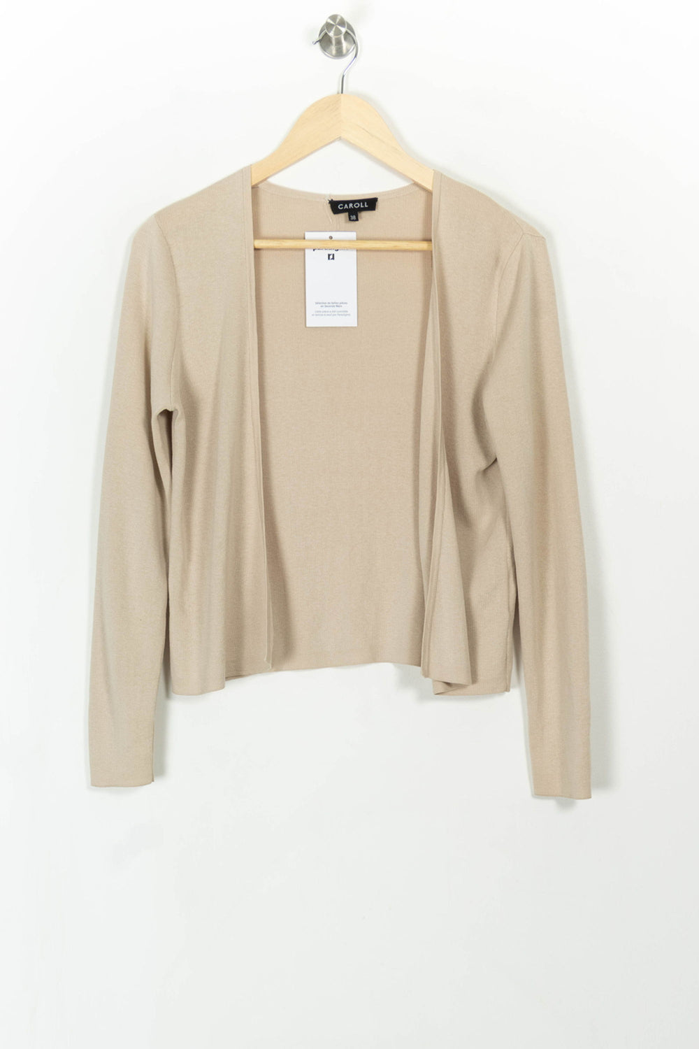 Cardigan Beige - Taille M/38 de la marque Caroll | PARAD108664 - Vendu par Paradigme - Image 2