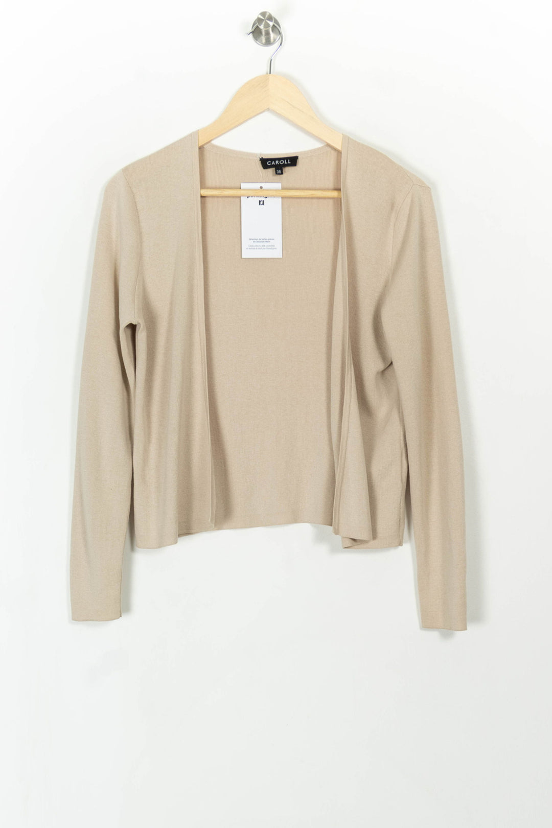Cardigan Beige - Taille M/38 de la marque Caroll | PARAD108664 - Vendu par Paradigme - Image 2