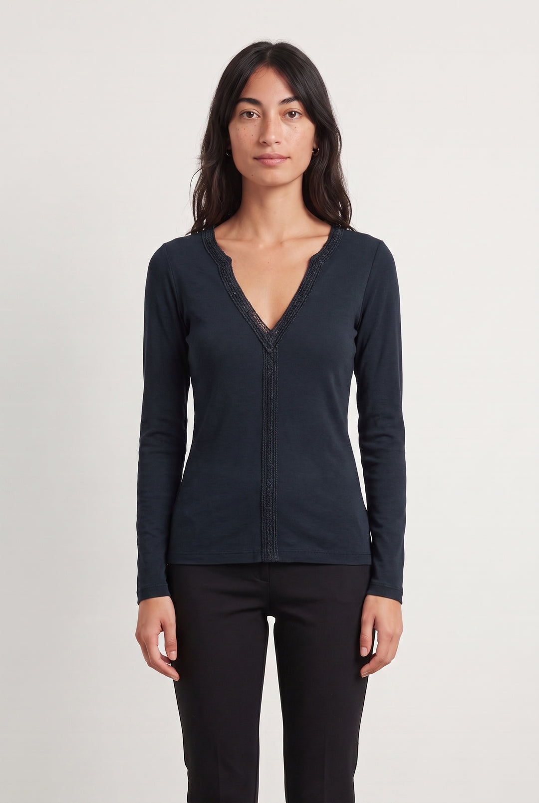 Tee-shirt Manches Longues Bleu - Taille S/36 de la marque Caroll | PARAD108667 - Vendu par Paradigme - Image 1