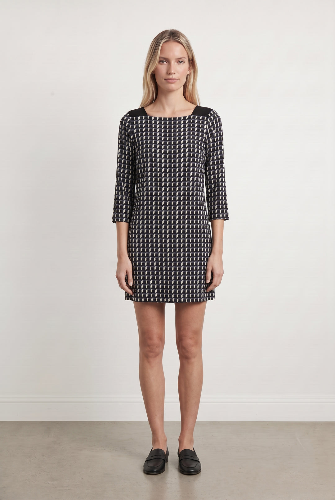 Robe Droite Bleue et Blanche - Taille S/36 de la marque La Fée Maraboutée | PARAD108671 - Vendu par Paradigme - Image 1