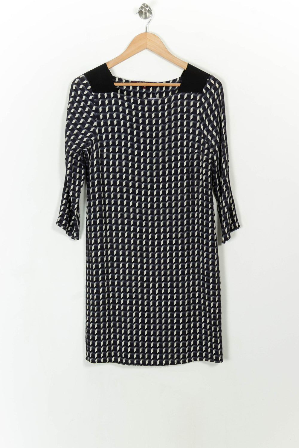 Robe Droite Bleue et Blanche - Taille S/36 de la marque La Fée Maraboutée | PARAD108671 - Vendu par Paradigme - Image 2