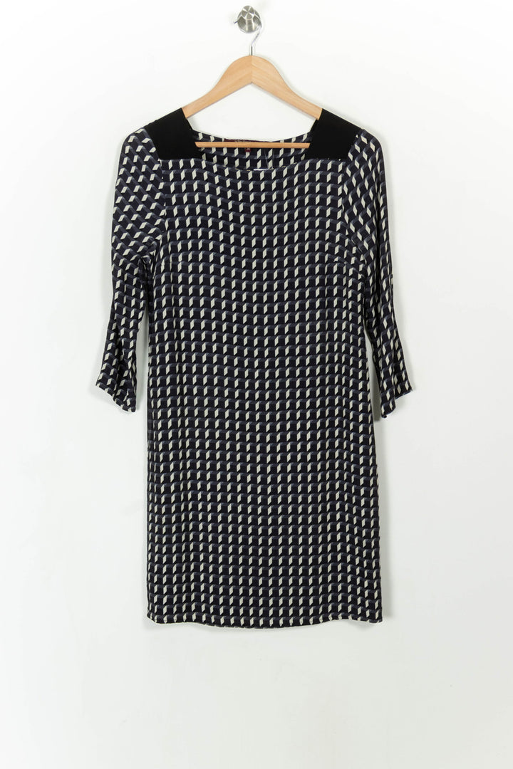 Robe Droite Bleue et Blanche - Taille S/36 de la marque La Fée Maraboutée | PARAD108671 - Vendu par Paradigme - Image 2