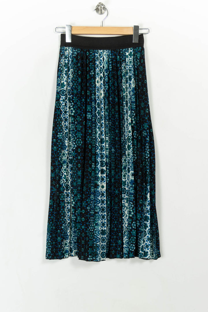 Jupe Longue Bleue et Noire - Taille S/36 de la marque La Fée Maraboutée | PARAD108673 - Vendu par Paradigme - Image 4