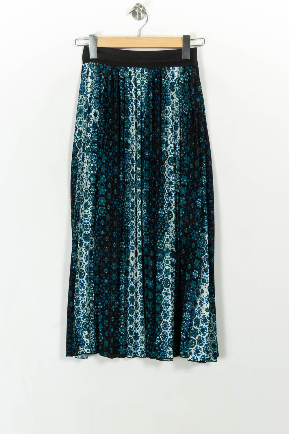 Jupe Longue Bleue et Noire - Taille S/36 de la marque La Fée Maraboutée | PARAD108673 - Vendu par Paradigme - Image 2