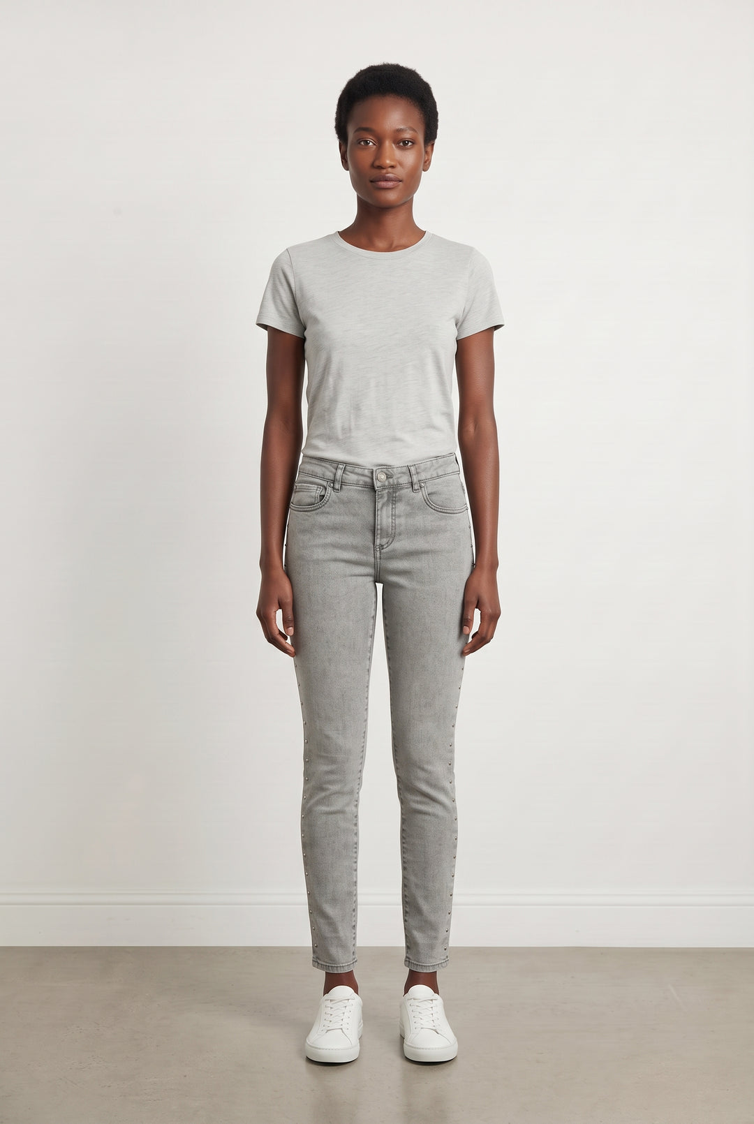 Jean Skinny Gris - Taille S/36 de la marque IKKS | PARAD108674 - Vendu par Paradigme - Image 1