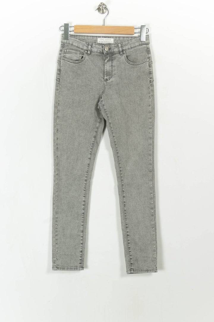 Jean Skinny Gris - Taille S/36 de la marque IKKS | PARAD108674 - Vendu par Paradigme - Image 2