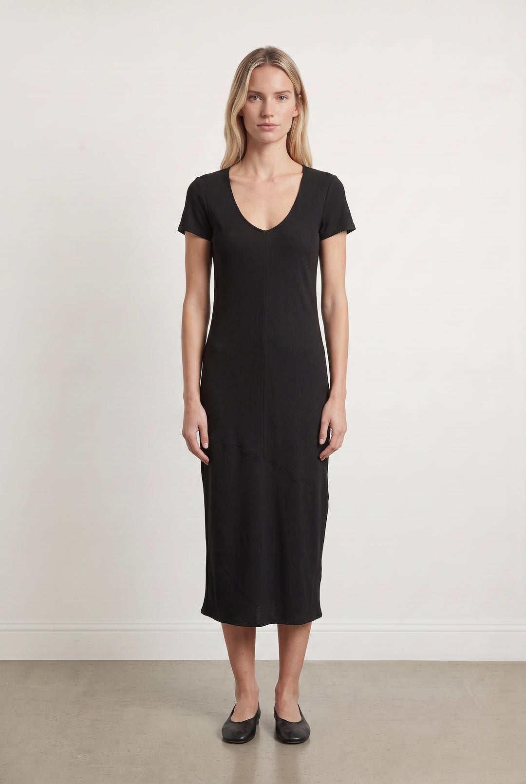 Robe Midi Noire - Taille XS/34 de la marque IKKS | PARAD108683 - Vendu par Paradigme - Image 1