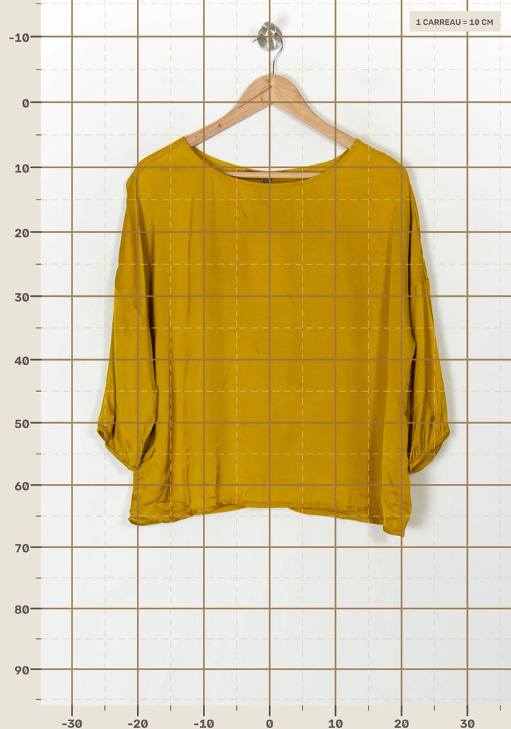Blouse Jaune - Taille M/38 de la marque La Fée Maraboutée | PARAD108701 - Vendu par Paradigme - Image 4
