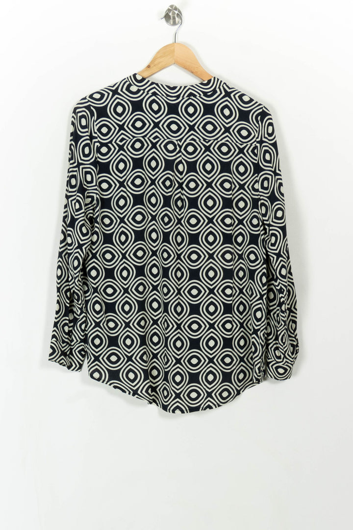 Chemisier Bleu et Blanc - Taille M/38 de la marque La Fée Maraboutée | PARAD108703 - Vendu par Paradigme - Image 4