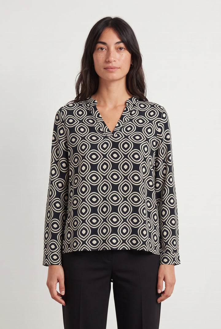 Chemisier Bleu et Blanc - Taille M/38 de la marque La Fée Maraboutée | PARAD108703 - Vendu par Paradigme - Image 1