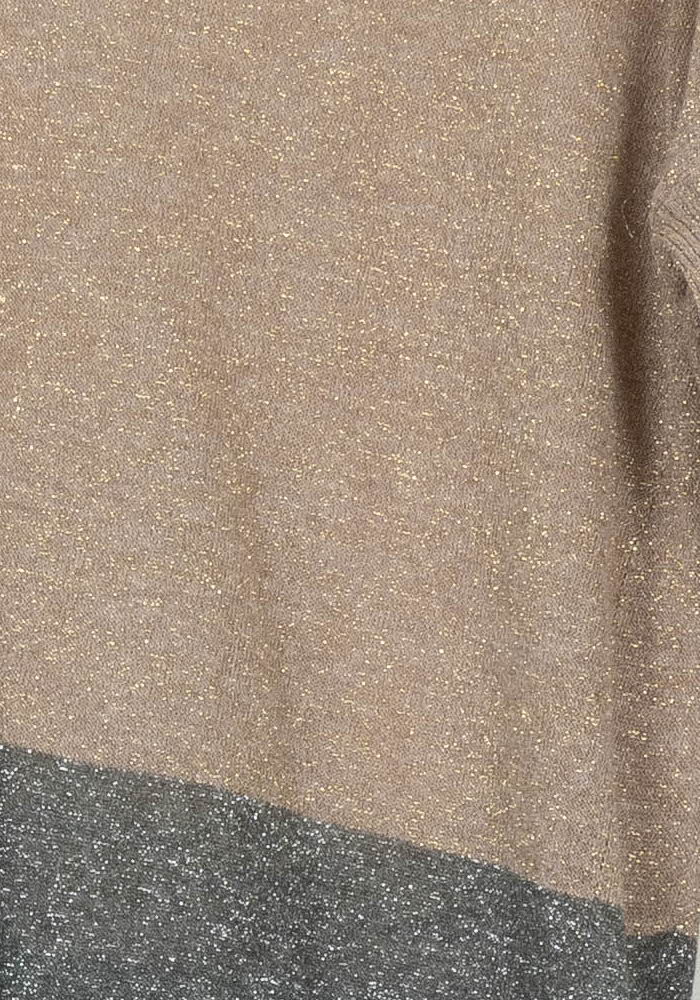 Pull Beige et Gris - Taille XS/34 de la marque La Fée Maraboutée | PARAD108704 - Vendu par Paradigme - Image 3