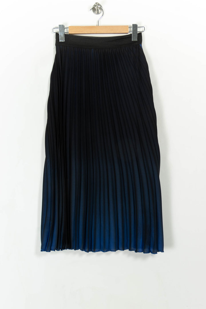 Jupe Plissée Noire et Bleue - Taille S/36 de la marque La Fée Maraboutée | PARAD108706 - Vendu par Paradigme - Image 4