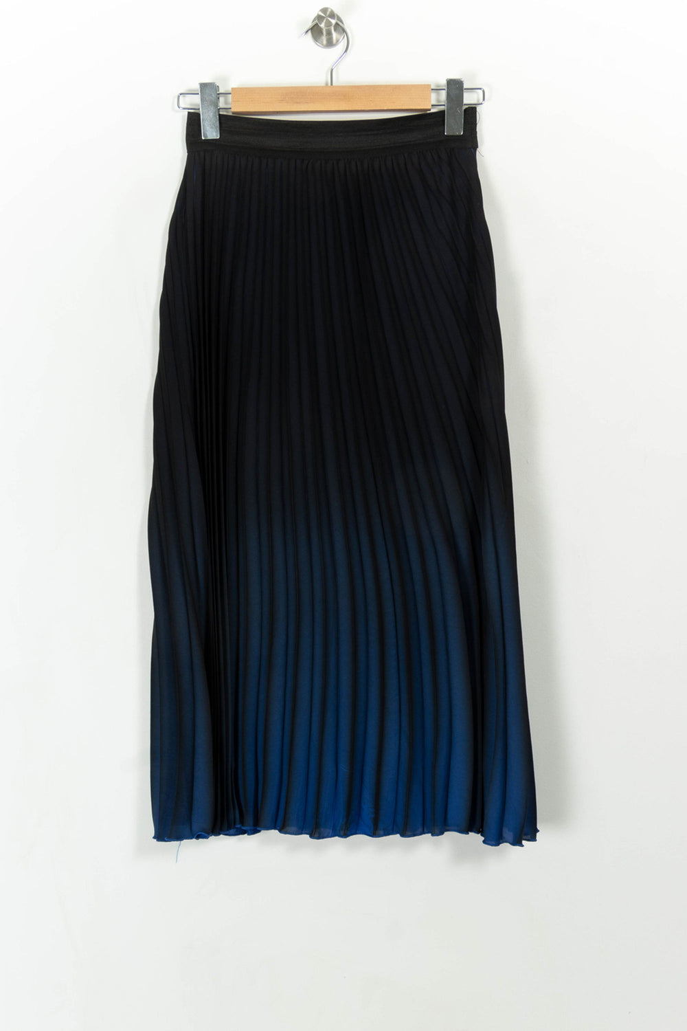 Jupe Plissée Noire et Bleue - Taille S/36 de la marque La Fée Maraboutée | PARAD108706 - Vendu par Paradigme - Image 2