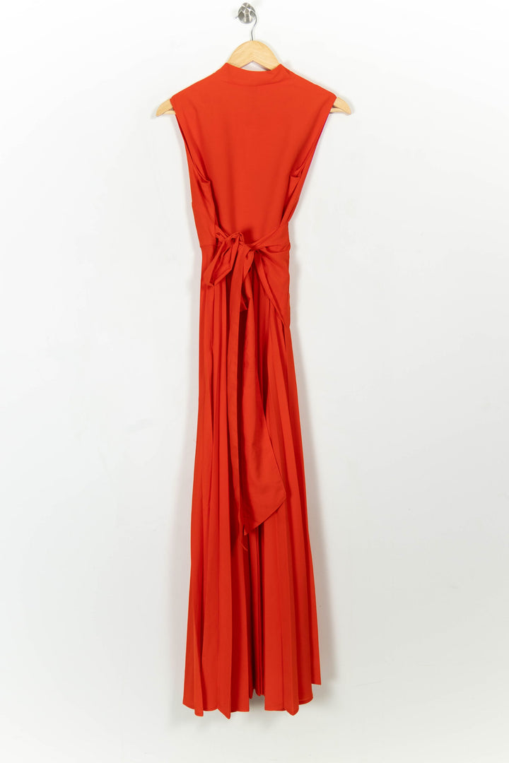 Robe Longue Orange - Taille M/38 de la marque Indies | PARAD108710 - Vendu par Paradigme - Image 4