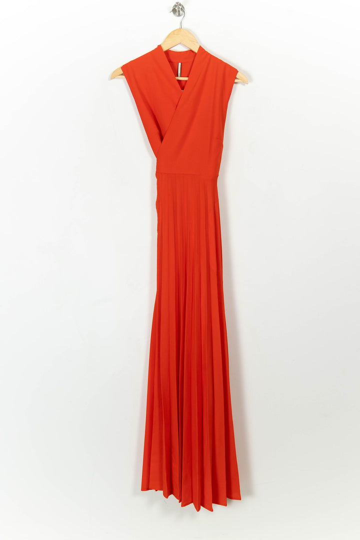 Robe Longue Orange - Taille M/38 de la marque Indies | PARAD108710 - Vendu par Paradigme - Image 2