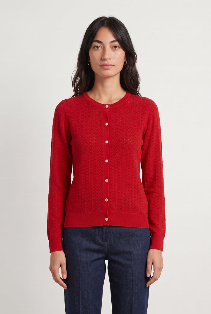 Gilet Rouge - Taille M/38 de la marque Caroll | PARAD108721 - Vendu par Paradigme - Image 1