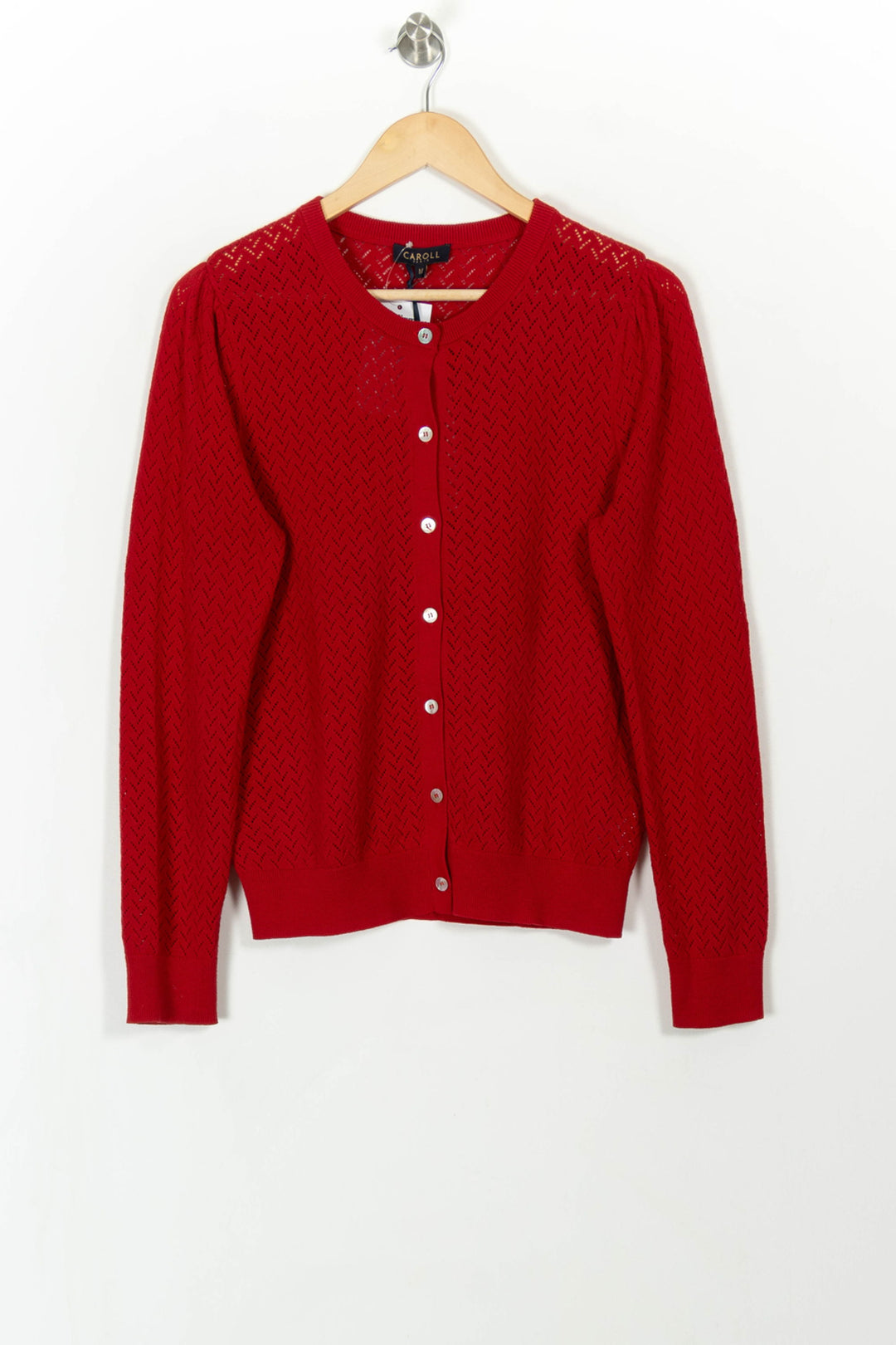Gilet Rouge - Taille M/38 de la marque Caroll | PARAD108721 - Vendu par Paradigme - Image 2