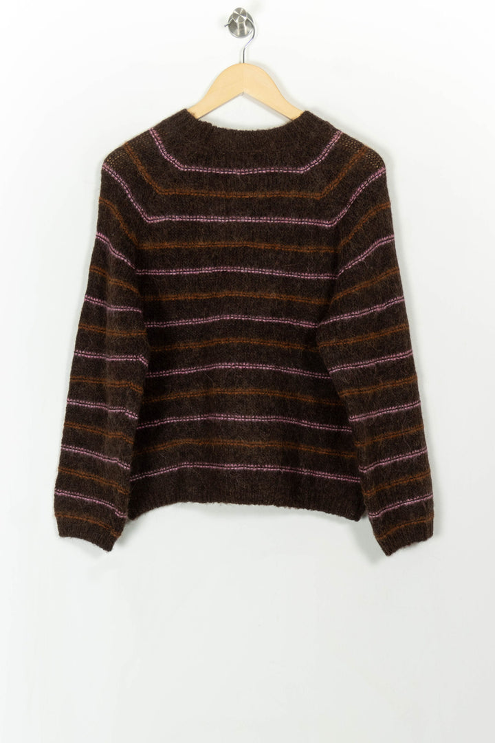 Pull Rayé Marron et Rose - Taille M/38 de la marque Grace & Mila | PARAD108722 - Vendu par Paradigme - Image 4