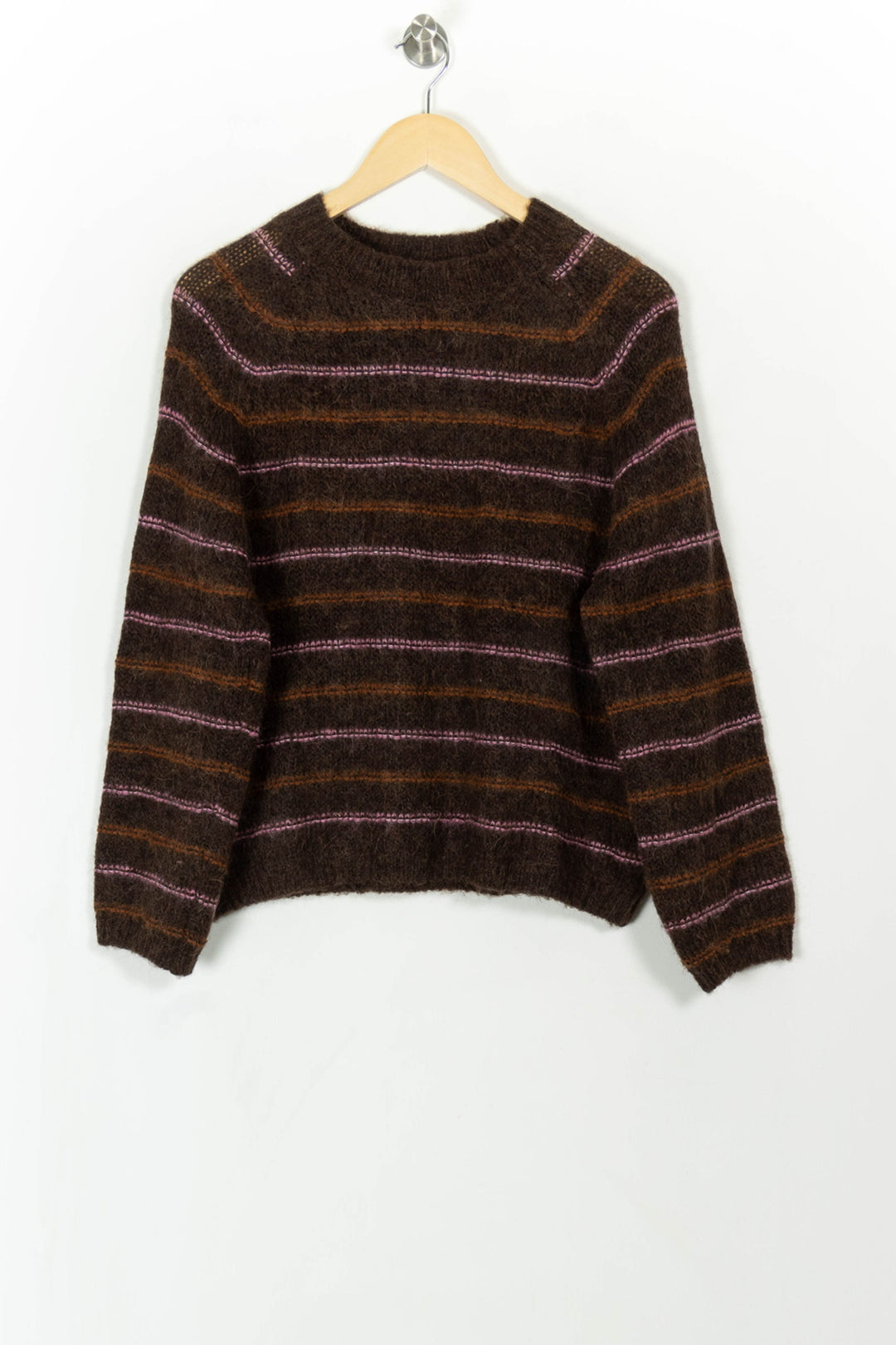 Pull Rayé Marron et Rose - Taille M/38 de la marque Grace & Mila | PARAD108722 - Vendu par Paradigme - Image 2