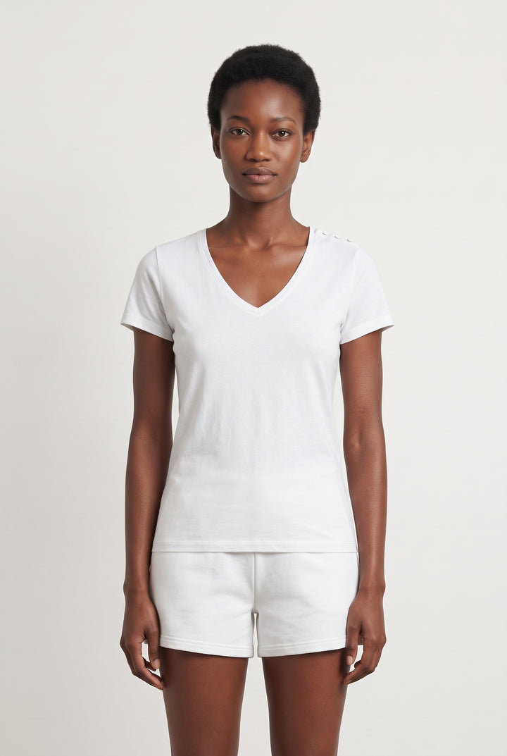 Tee-shirt Blanc - Taille S/36 de la marque Caroll | PARAD108724 - Vendu par Paradigme - Image 1