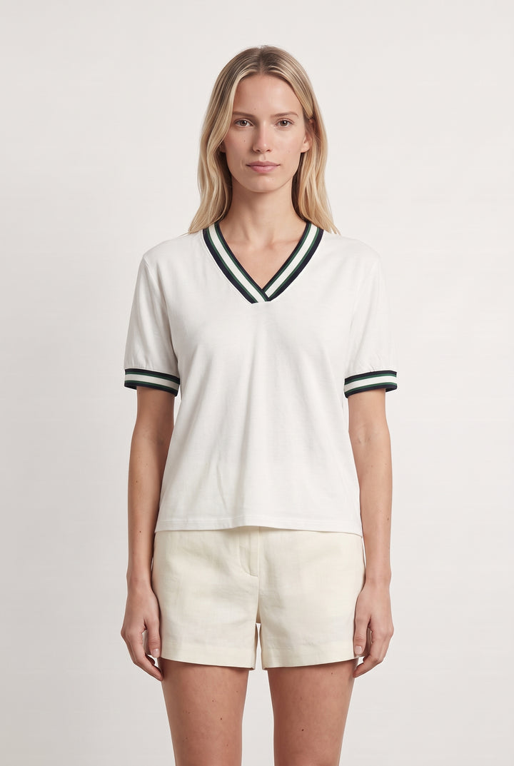 Tee-shirt Blanc - Taille S/36 de la marque Caroll | PARAD108725 - Vendu par Paradigme - Image 1