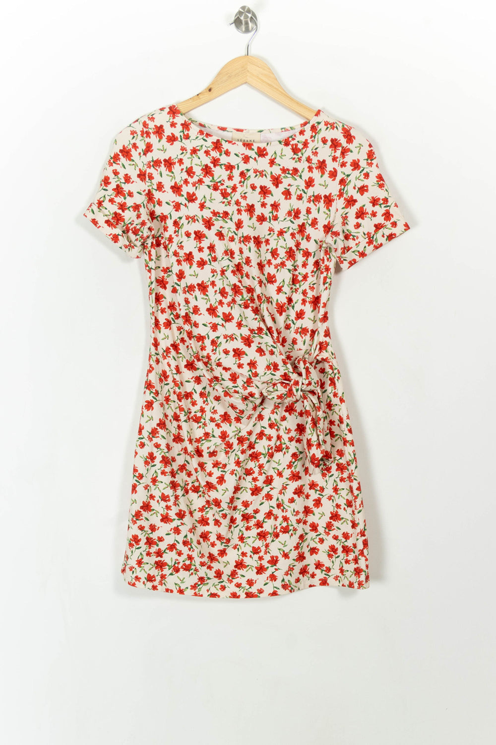 Robe Fleurie Blanc et Rouge - Taille XS/34 de la marque Sessùn | PARAD108733 - Vendu par Paradigme - Image 2