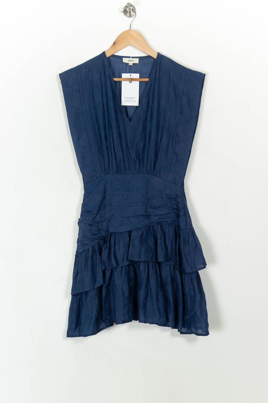 Robe Volantée Bleue - Taille XS/34 de la marque Suncoo | PARAD108734 - Vendu par Paradigme - Image 2