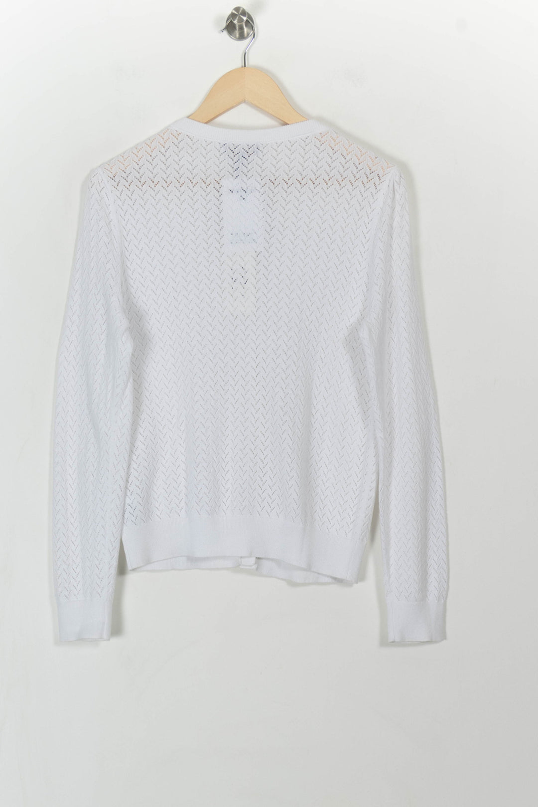 Cardigan Blanc - Taille M/38 de la marque Caroll | PARAD108735 - Vendu par Paradigme - Image 4