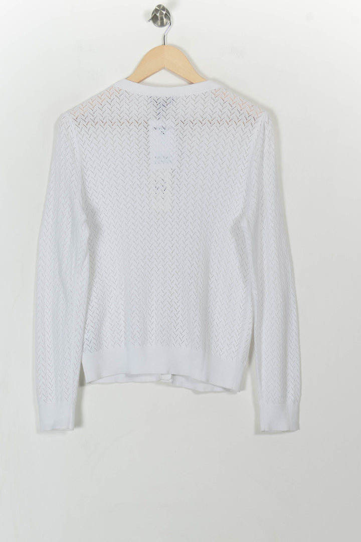 Cardigan Blanc - Taille M/38 de la marque Caroll | PARAD108735 - Vendu par Paradigme - Image 4