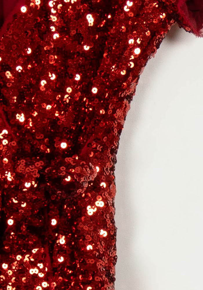 Robe Pailletée Rouge - Taille XS/34 de la marque Sézane | PARAD108736 - Vendu par Paradigme - Image 3