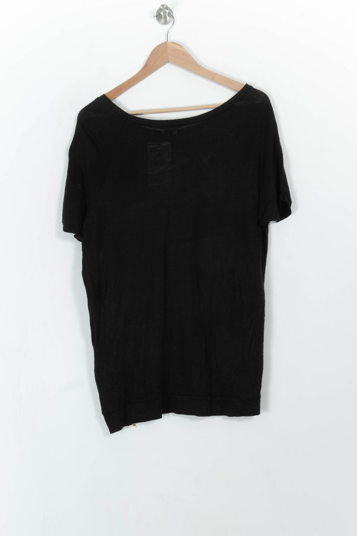 Tee-shirt Noir et Gris - Taille M/38 de la marque Sandro | PARAD108739 - Vendu par Paradigme - Image 4