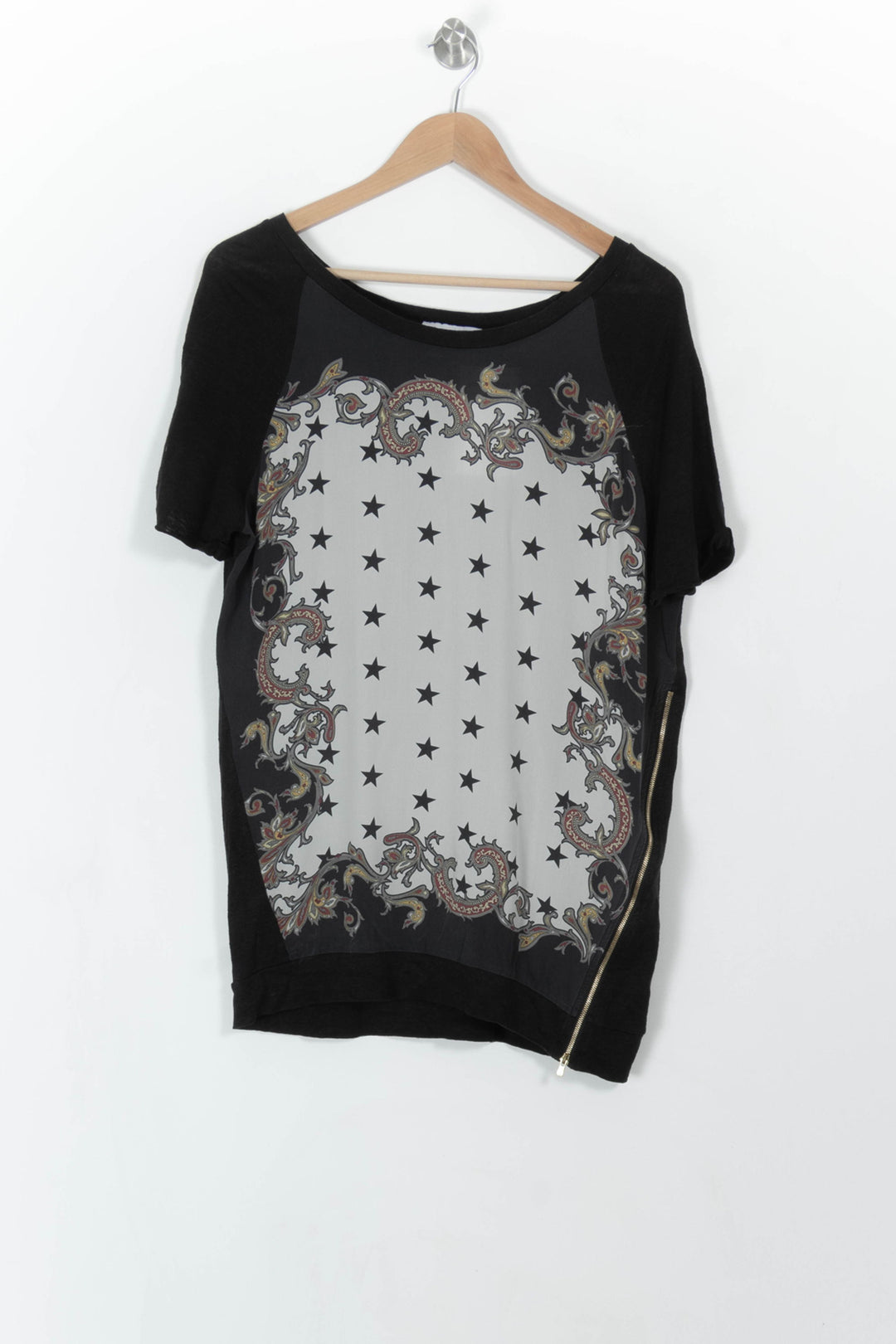 Tee-shirt Noir et Gris - Taille M/38 de la marque Sandro | PARAD108739 - Vendu par Paradigme - Image 2