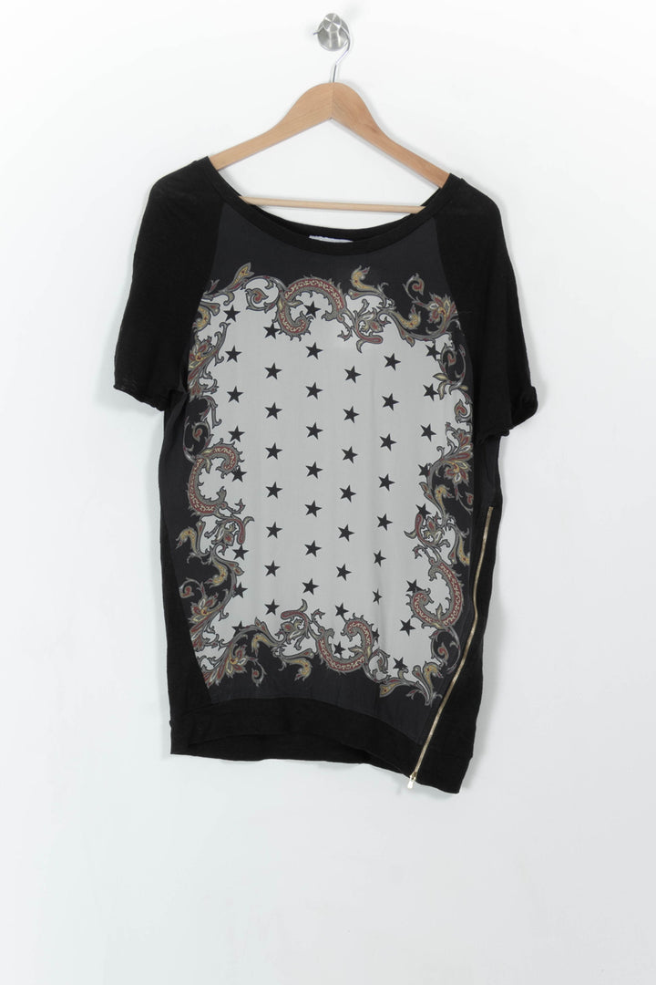 Tee-shirt Noir et Gris - Taille M/38 de la marque Sandro | PARAD108739 - Vendu par Paradigme - Image 2