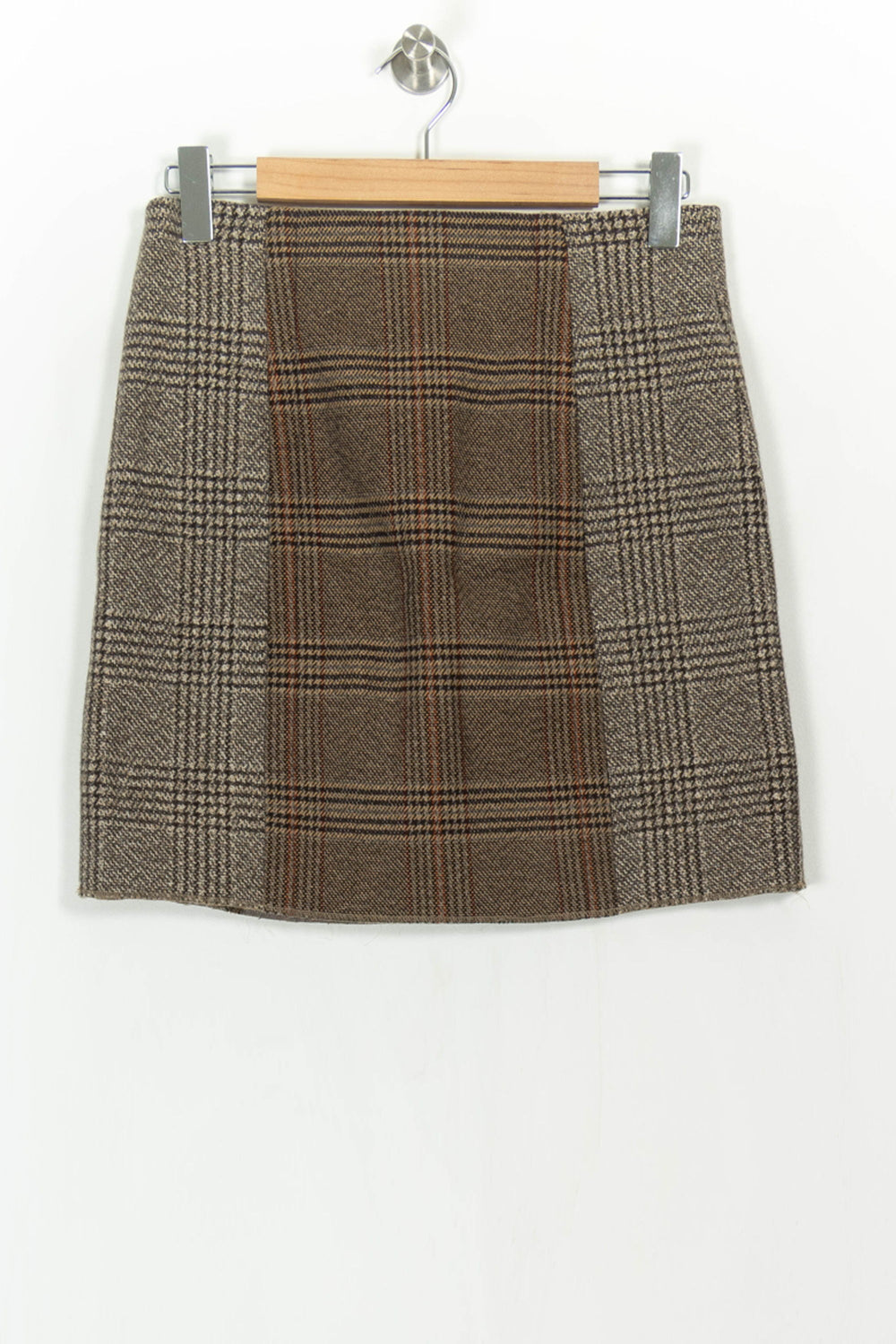Jupe Écossaise Beige et Marron - Taille L/40 de la marque Sandro | PARAD108741 - Vendu par Paradigme - Image 2