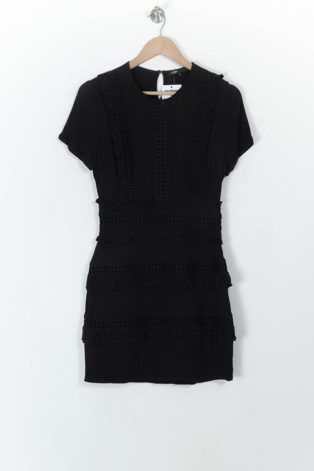 Robe Courte Noire - Taille M/38 de la marque Maje | PARAD108744 - Vendu par Paradigme - Image 2