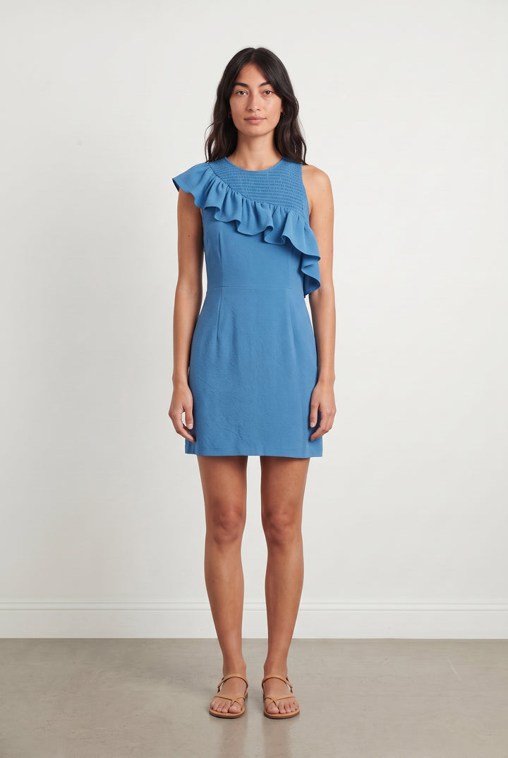 Robe Volant Bleu - Taille M/38 de la marque Sandro | PARAD108745 - Vendu par Paradigme - Image 1