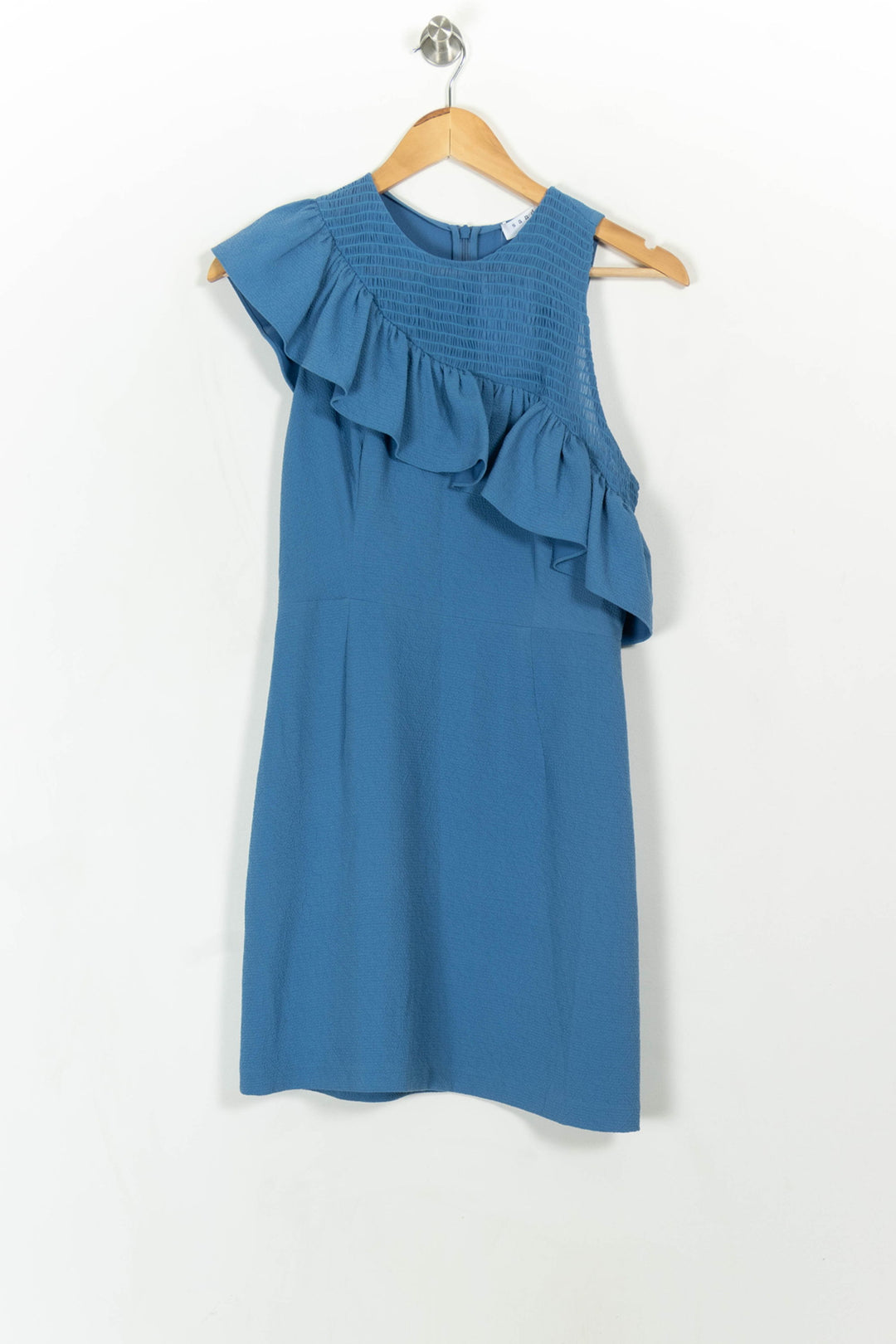 Robe Volant Bleu - Taille M/38 de la marque Sandro | PARAD108745 - Vendu par Paradigme - Image 2