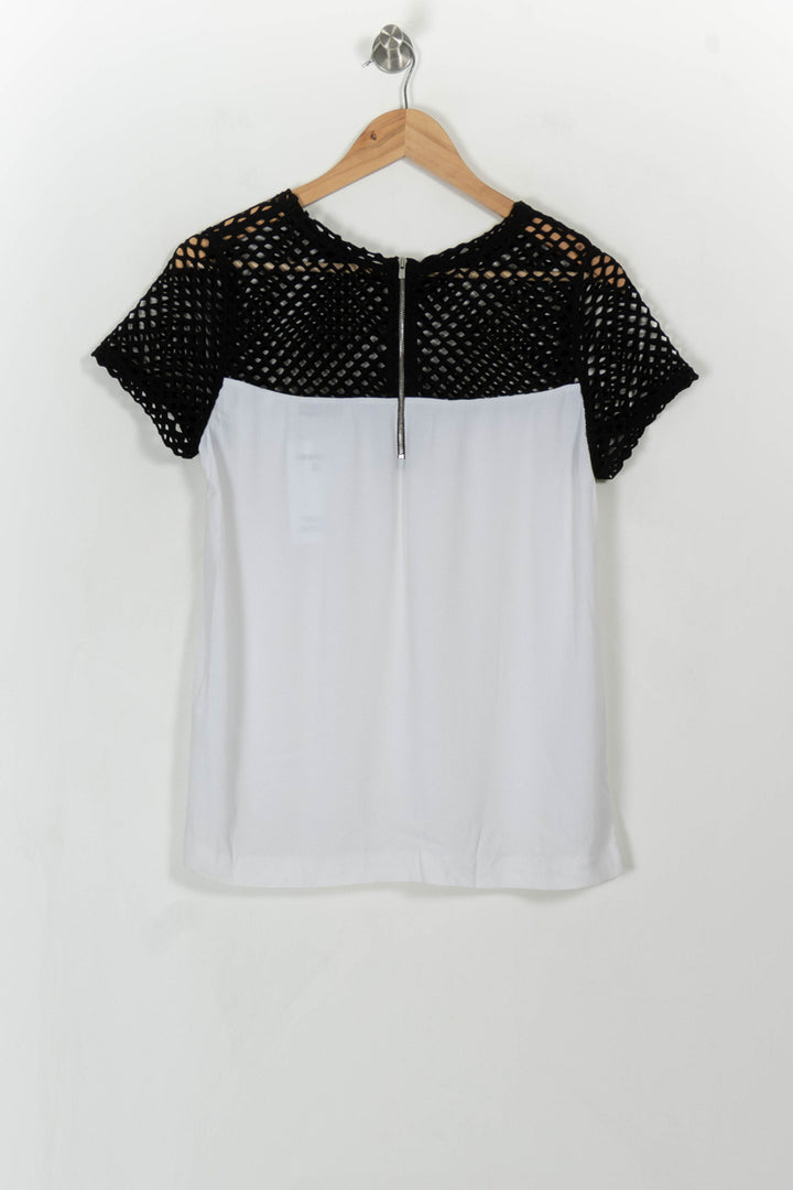 Blouse Blanche et Noire - Taille L/40 de la marque Sandro | PARAD108746 - Vendu par Paradigme - Image 4