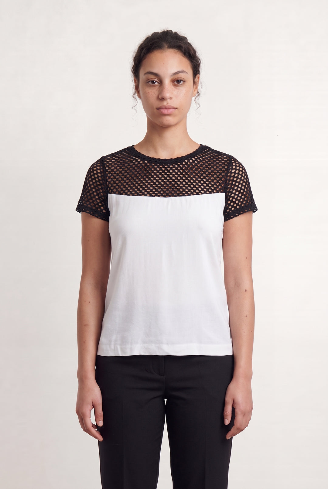 Blouse Blanche et Noire - Taille L/40 de la marque Sandro | PARAD108746 - Vendu par Paradigme - Image 1
