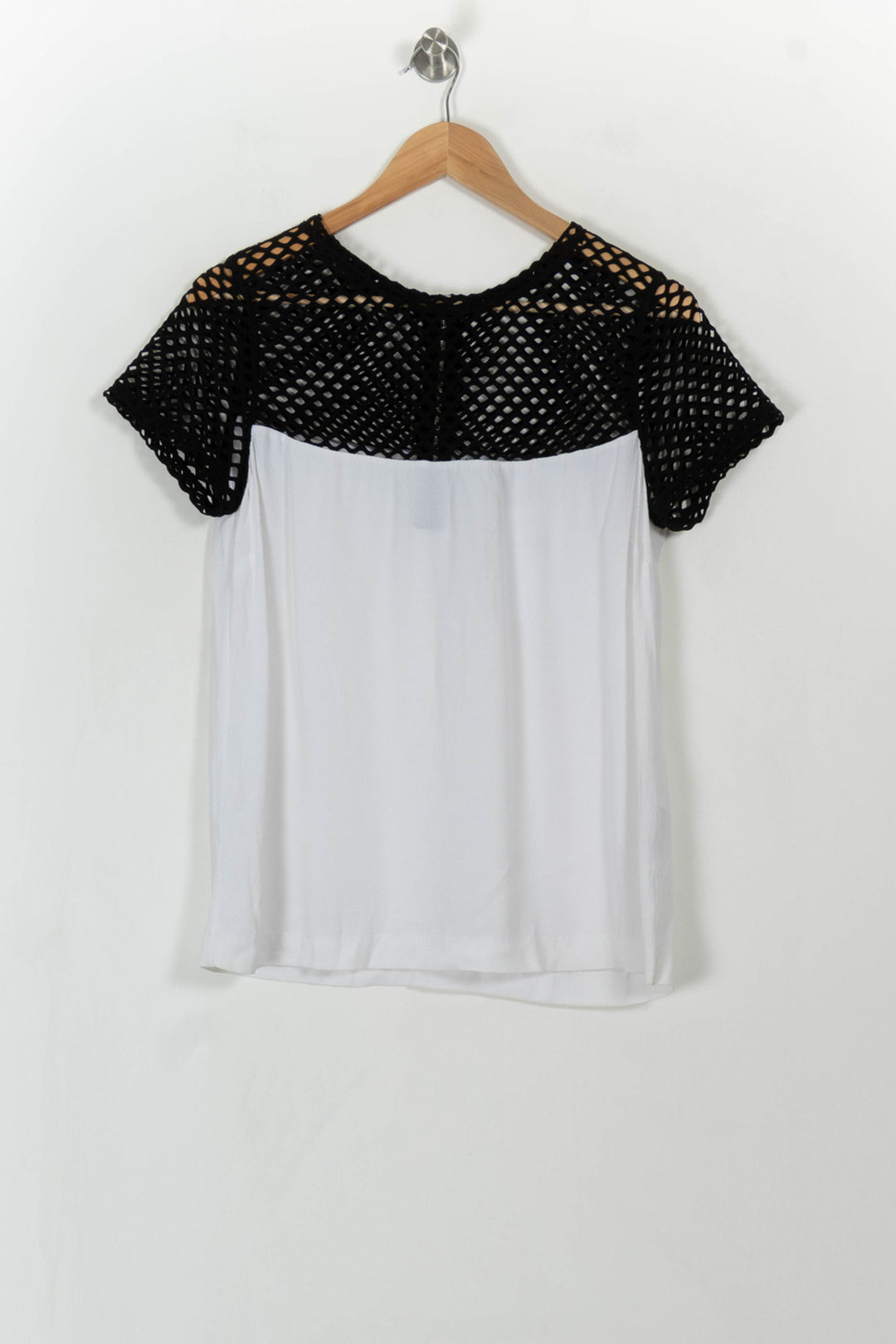 Blouse Blanche et Noire - Taille L/40 de la marque Sandro | PARAD108746 - Vendu par Paradigme - Image 2