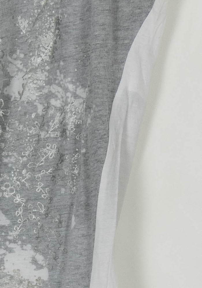 Tee-shirt Gris et Blanc - Taille S/36 de la marque Kookai | PARAD108751 - Vendu par Paradigme - Image 3