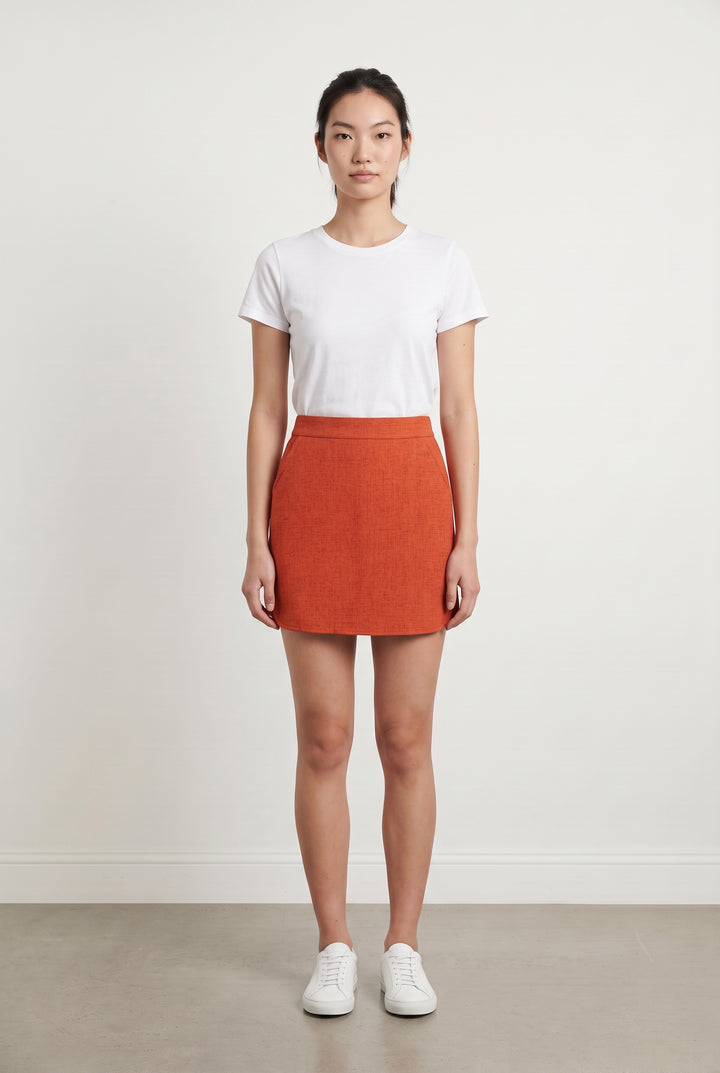 Jupe Orange - Taille M/38 de la marque La Fée Maraboutée | PARAD108755 - Vendu par Paradigme - Image 1