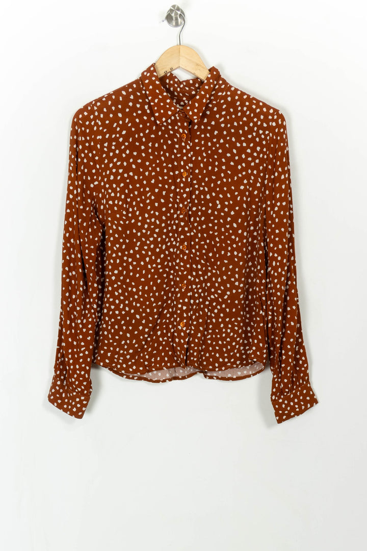 Chemise Marron et Blanche - Taille L/40 de la marque SAAJ | PARAD108764 - Vendu par Paradigme - Image 2