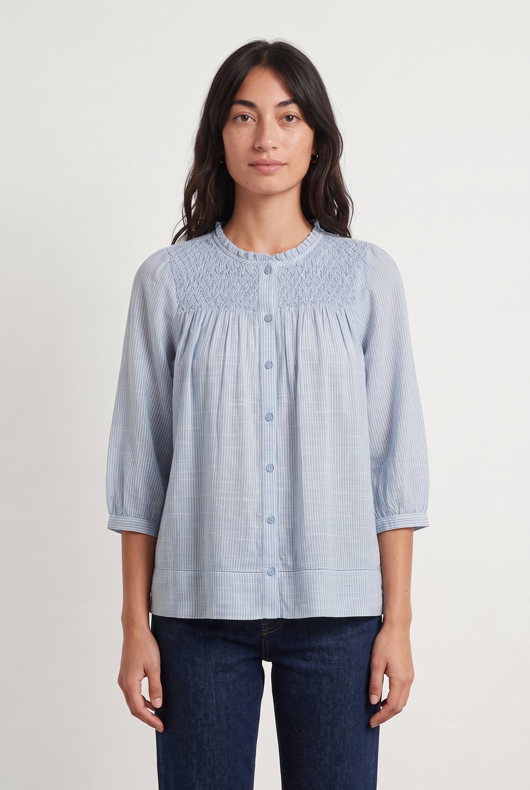 Blouse Bleue - Taille XS/34 de la marque La Fée Maraboutée | PARAD108765 - Vendu par Paradigme - Image 1