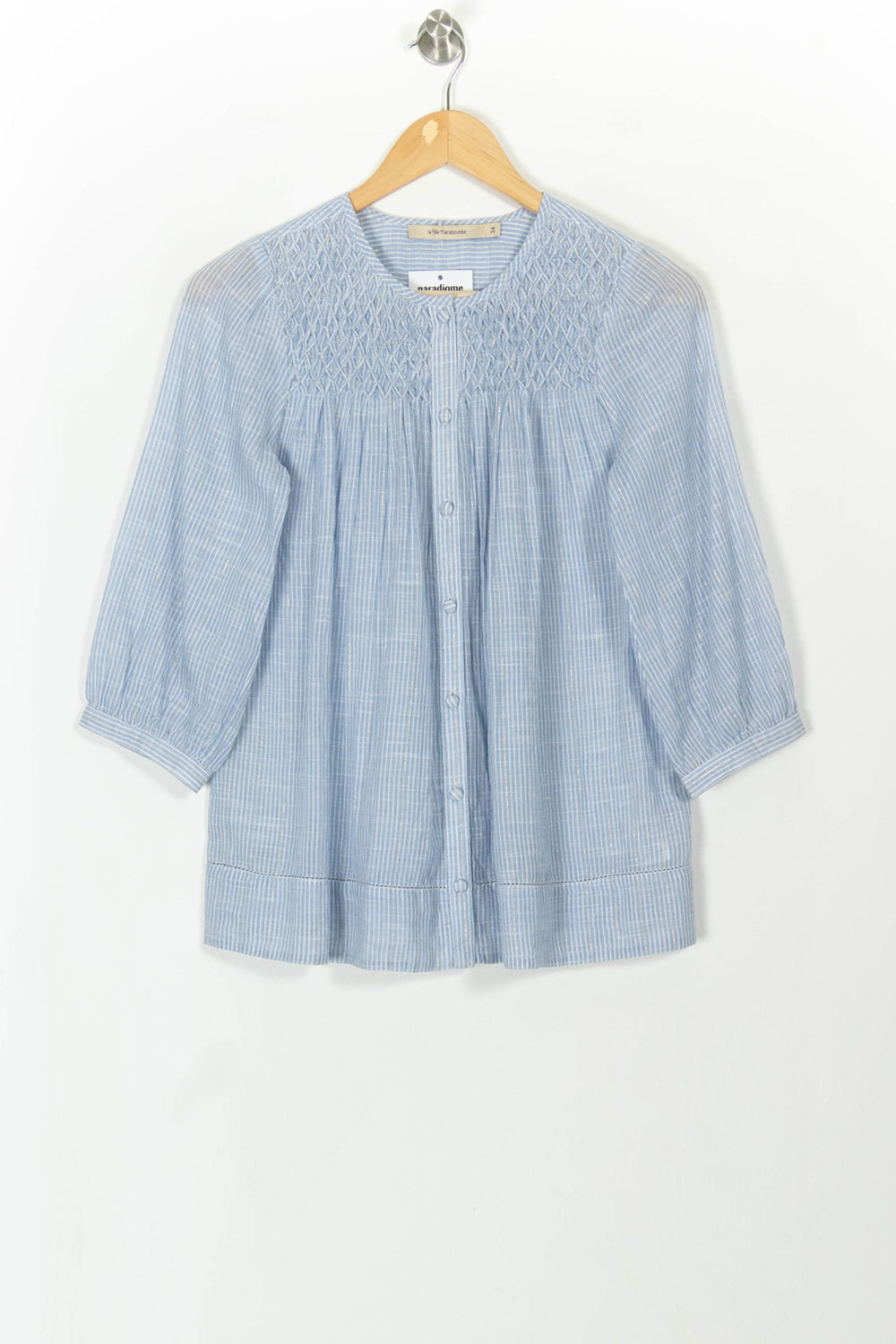 Blouse Bleue - Taille XS/34 de la marque La Fée Maraboutée | PARAD108765 - Vendu par Paradigme - Image 2