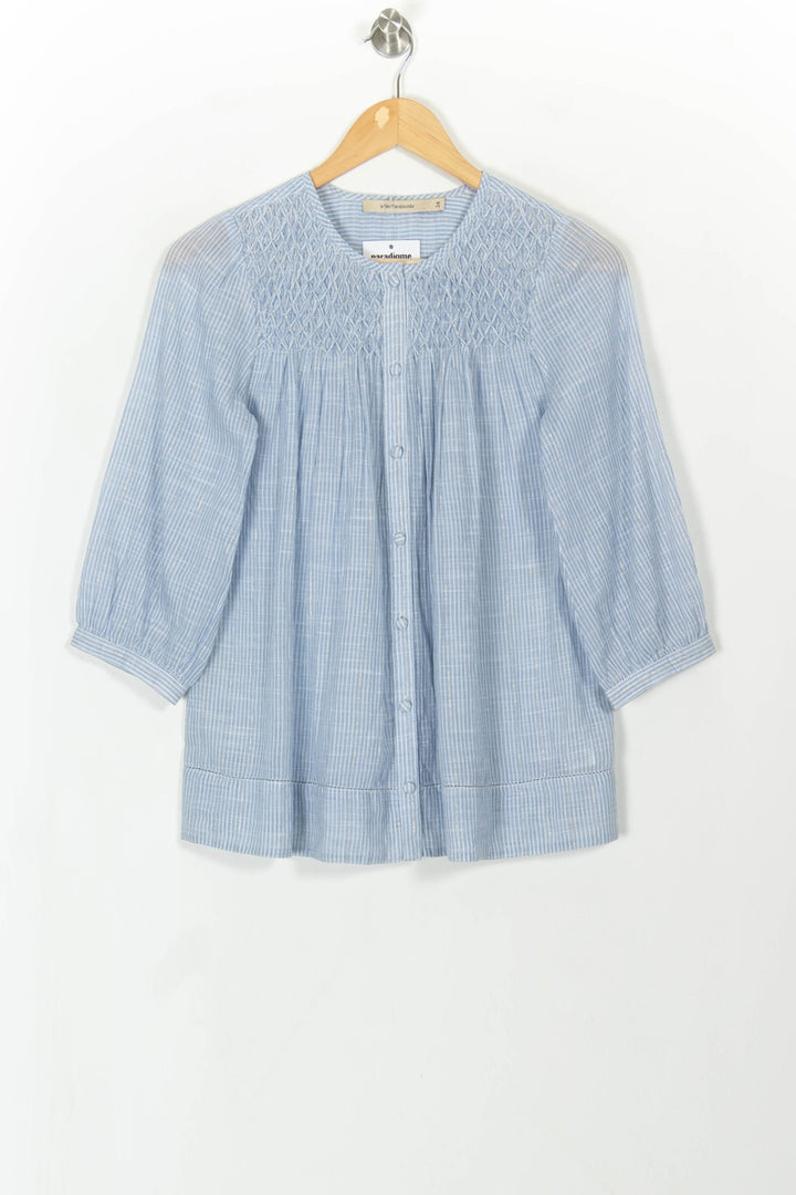 Blouse Bleue - Taille XS/34 de la marque La Fée Maraboutée | PARAD108765 - Vendu par Paradigme - Image 2