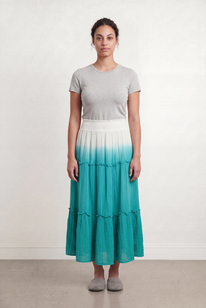 Jupe Longue Blanche et Verte - Taille XL/42 de la marque Petite Mendigote | PARAD108767 - Vendu par Paradigme - Image 1