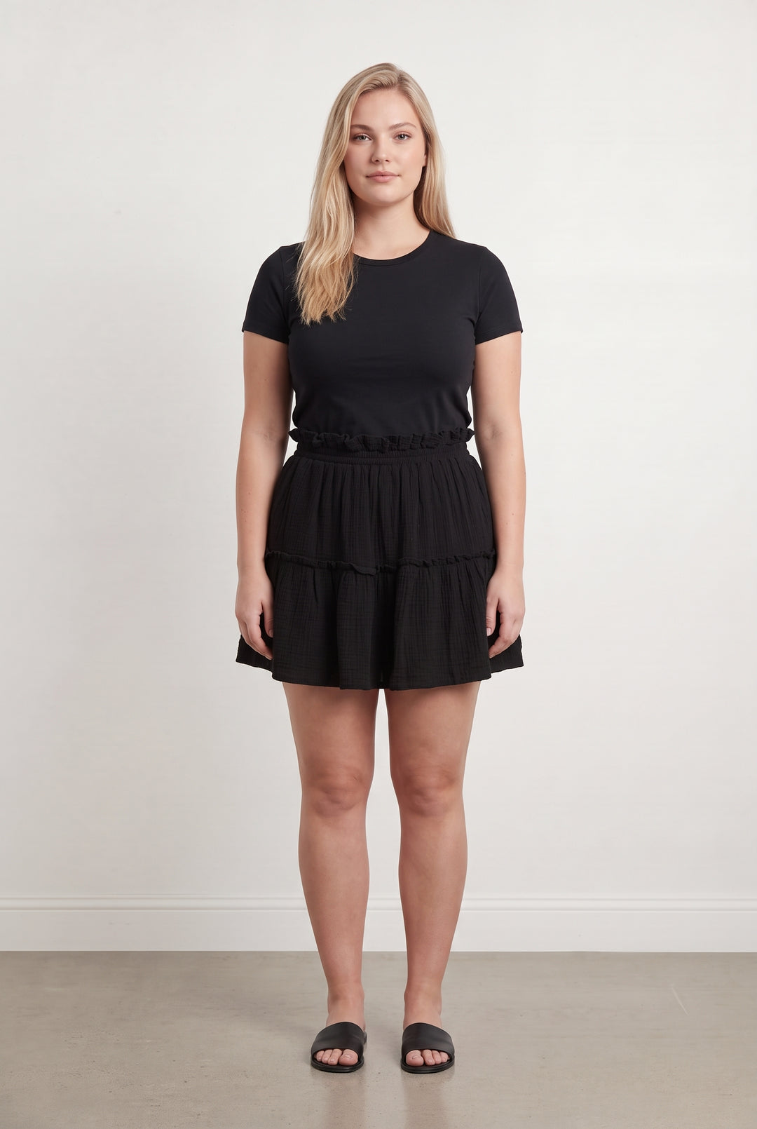 Jupe Volantée Noire - Taille XL/42 de la marque SAAJ | PARAD108770 - Vendu par Paradigme - Image 1