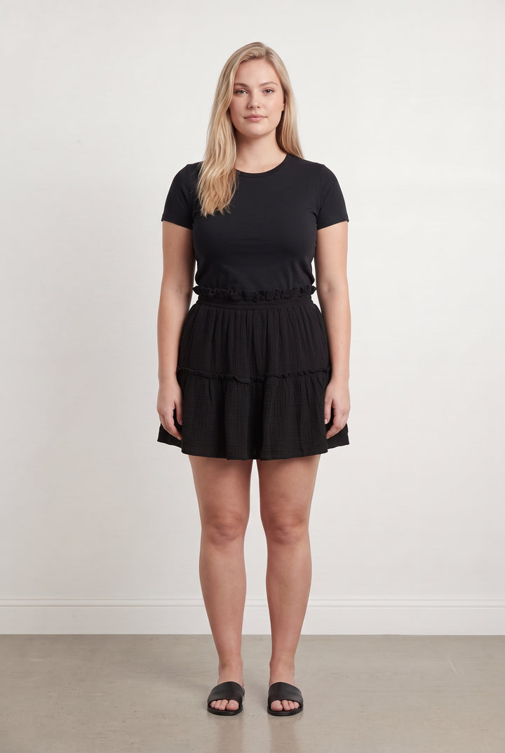 Jupe Volantée Noire - Taille XL/42 de la marque SAAJ | PARAD108770 - Vendu par Paradigme - Image 1